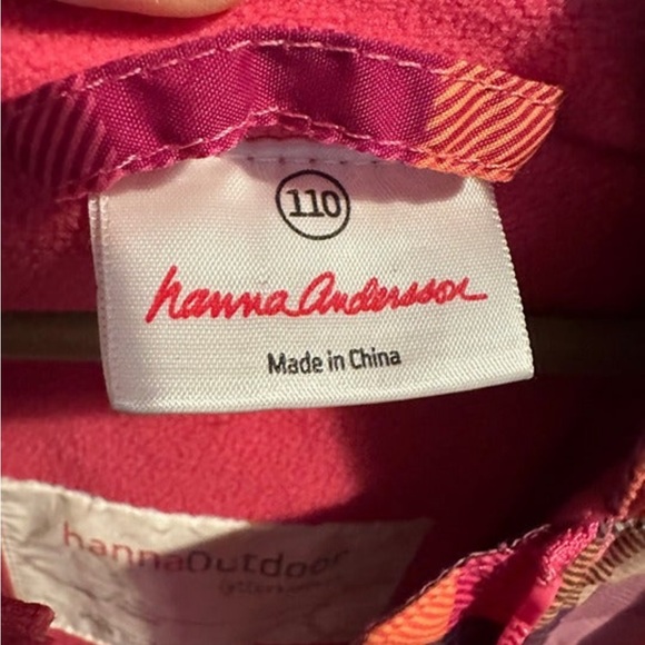 Hanna Andersson 110 (5) girls pink plaid jacket - Picture 3 of 4